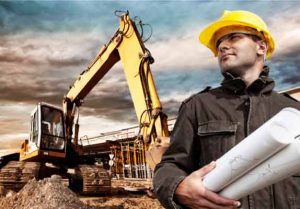 Security engineer planning site CCTV security for construction project