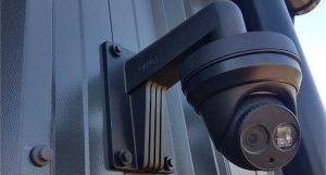 Cctv surveillance camera installed to aston martin car showroom