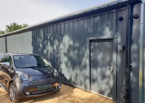 Parked Aston Martin Cygnet is monitored on CCTV cameras