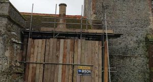 the church scaffold alarms discretely blended into the church environment