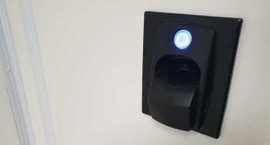 flush mounted ievo fingerprint reader near construction site entrance