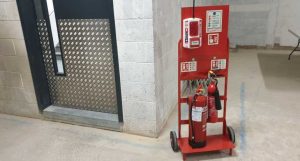 temporary fire points installed on the movable trolley